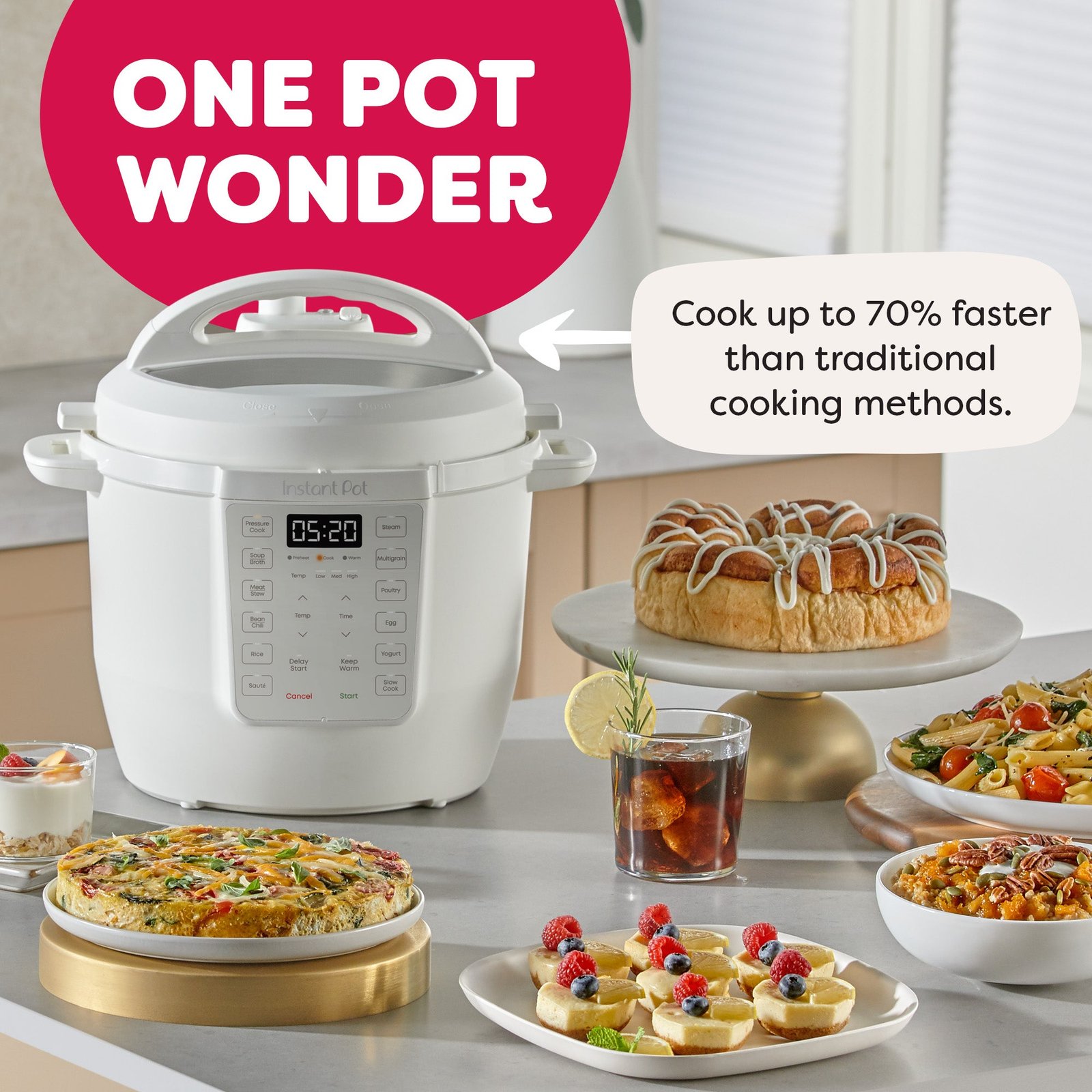 instant pot® 6qt rio™ multi cooker, sea salt instant pot® 6qt rio™ multi cooker, sea salt