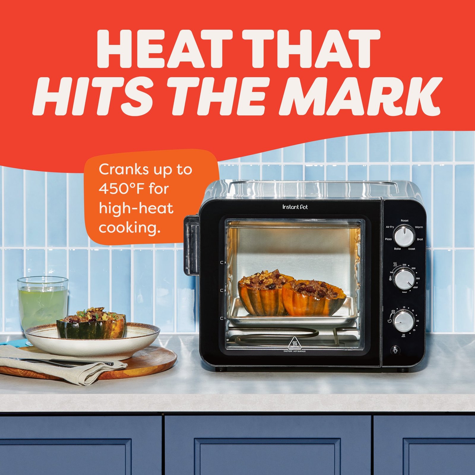 instant pot® 4 slice instantheat™ mini air fryer toaster oven