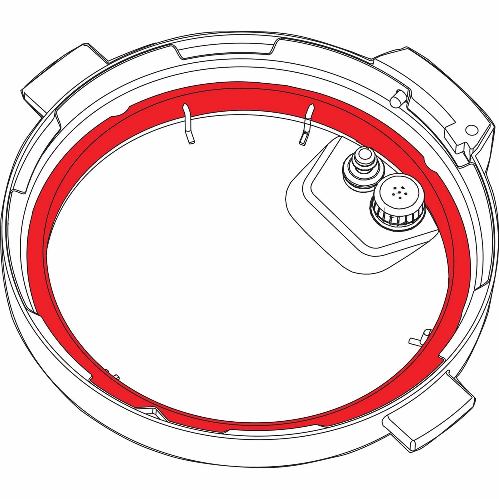 instant pot® 4, 5 & 6 qt clear sealing ring, 2 pack